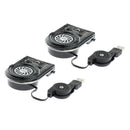 2pcs Laptop Cooler Fan Mini Vacuum Cooler LED External Cooling USB Powered