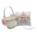 Ring Bearer Pillow & Wedding Flower Girl Basket Set Ceremony Party Decoration