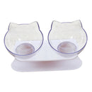 2Pieces Cat Kitty Elevated Bowls Raised Feeder W/