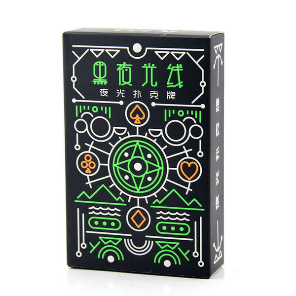1 Set Black Luminous Playing Cards Glow In The Dark Bar KTVB Ew