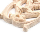 Rubber Wood Carved Applique Retro Furniture Crafts Decor New(22.5*8cm)