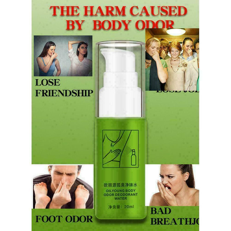 Body Odor Deodorant Water Antiperspirant Spray Underarm Sweat Deodorization J6D1