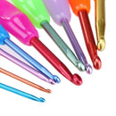 9pcs Colour Handle Crochet Hook Set Suit Wool Knitting Weaving Needles Kit