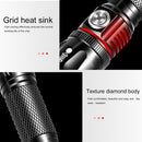 L2+COB LED Flashlight Light USB Rechargeable Telescopic Zoomable Magnetic Torch