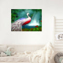 Frameless Painting By Numbers DIY Peafowl Hand Painted Canvas Oil Picture A
