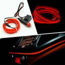 Red LED Car Interior Decor Atmosphere Wire Strip Light Lamp Set Car Accessories