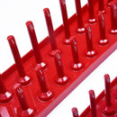 3Pcs Socket Trays 1/4 1/2 3/8 Inch SAE and Metric Socket Organizer Rail Trays