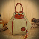 Washed Canvas Bag Ladies Double Back Multi-Function Backpack Fringed Canvas