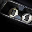 Solar Cup Holder Bottom Pad LED Light Cover Interior Trim Decor For All Cars