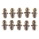 10PCS 1/4-28 Drive Type Taper Thread Straight Grease Zerk Nipple Fitting OHK