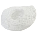 Womens Handmade Crochet Flower Straw Folding Hat Wide Brim Summer Beach Sun Cap