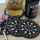 4PCS Set Kitchen Utensils Dart Board Rubber Coaster Mug Cup Holder Coasters Mat