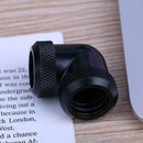 14mm OD G1/4 Inner Thread 90 Degree Water Cooling Tube Connector(Black) A