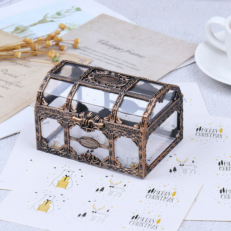 Plastic Storage Box Transparent Pirate For Pirate Crystal Gem Treasure Box  BX