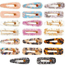 20 Pieces Hair Clips Acetate Plate Hair Barrettes Geometric Hair Pins Hair