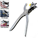 Heavy Duty Revolving Leather Belt Holes Punch Watch Band Hand Pliers Tool Eyelet