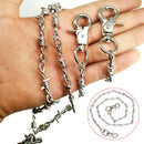 75cm Unisex Fashion Rock Punk Style Jeans Metal Pants  Hip-hop Key Chain Sil- Kw