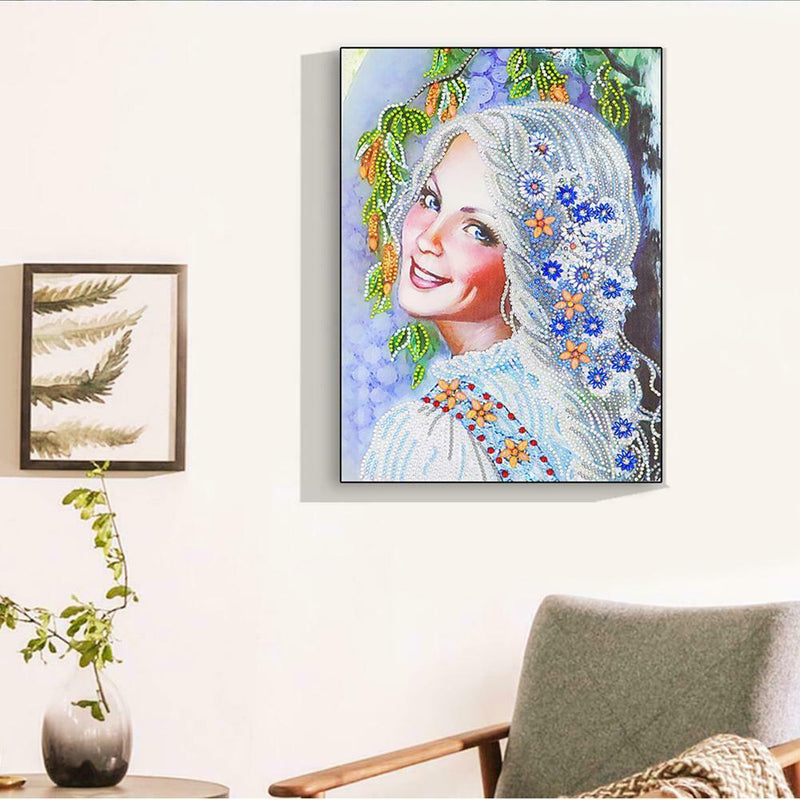 5D DIY Special Shaped Diamond Painting Beauty Cross Stitch Mosaic Kit Decor