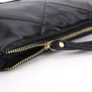 Black Rhombus Cosmetic Bag Large PU Zipper Handbag for Travel Makeup Tools
