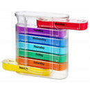 28 Grid Spring Pill Box 7 Day Weekly Pillbox Plastic Storage Container MediS Gw