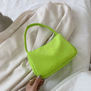 Nylon Casual Women Handbag Tote Female Solid Underarm Shoulder Bag (Green)