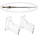 1 Pair Transparent Sword Stand Sword Holder Acrylic Storage Rack for Home Shop