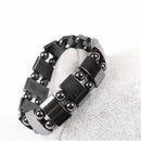 2PCS X Fashion Black Magnetic Hematite Healing Mens Womens Loose Beads Bracelet