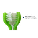 3 sets of dog pet finger toothbrush three head toothbrush toothpaste set pe G3K6