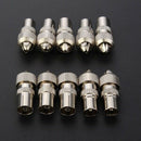 10pcs (5 x Male, 5 x Female)TV Aerial Coaxial Cable Connectors Adaptor
