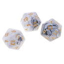 10X D20 Polyhedral Game Dice for RPG Dungeons and Dragons Party Games White