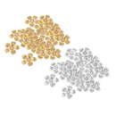 30Pc Golden Metal Filigree Flower Beads Caps Spacer Beads For Jewelry Making