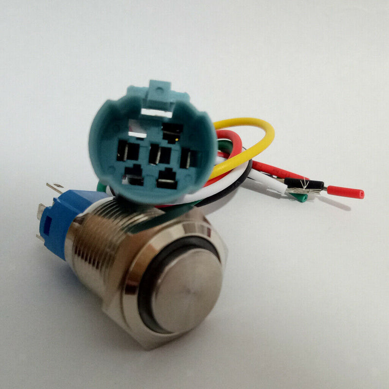 16mm Waterproof Pushbutton Switch Latching ON/OFF Self-locking Switch Green