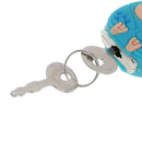Blue Owl Cartoon Padlock Security Lock -Key Kid Gift Travel Lock Bag Lock