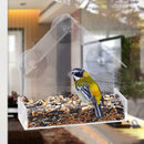 Garden Transparent Clear Acrylic Window Suction Bird Seed Peanut Feeder House AU