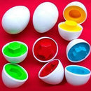 1 X6pcs Eggs Shape Wise Pretend Puzzle Tool Colorful Baby Kids Learn Edu ELY