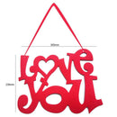 Love You Non-woven Fabric Wall Hanging Board Plaques Valentine Day Decor