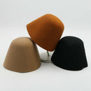 Wool Hat Ladies Solid Color Bucket Felt Hat Fashion Female Autumn and Winte