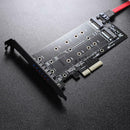 PCI-E 4X to NGFF SSD Adapter Card B-key+M-key M.2 NGFF+NVME Adapter Card