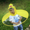 Ufo Children'S Raincoat Cute Yellow Duck Rain Cover Waterproof Children'S U