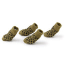 4Pcs Pet Dog Puppy Cat Leopard Print Non-slip Socks Indoor Soft Cotton Covers M