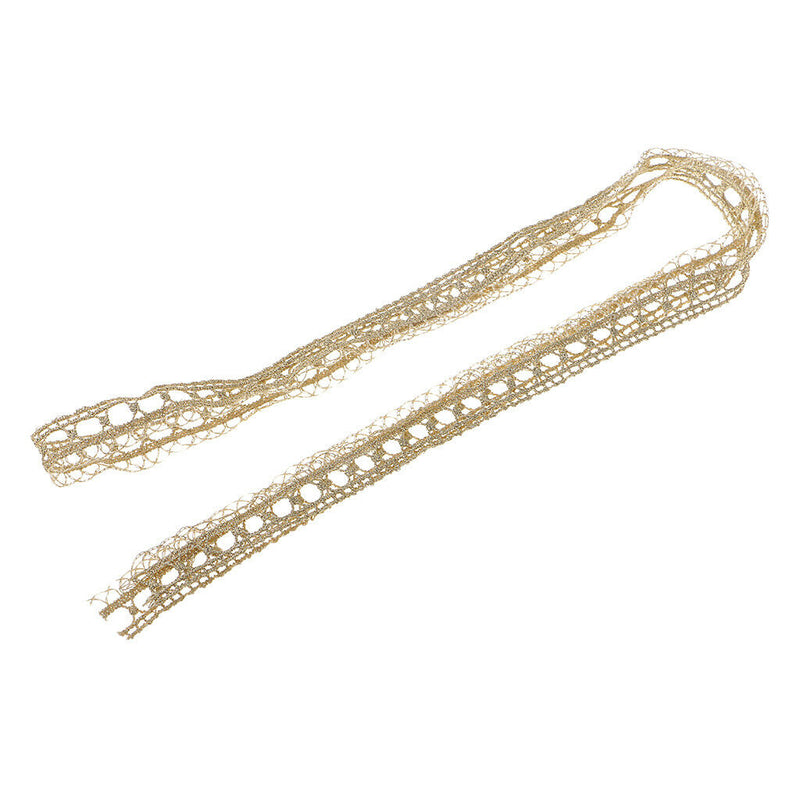 1 Yard Metallic Embroidered Venise Lace Trim Bridal Wedding Dress Belts 15mm