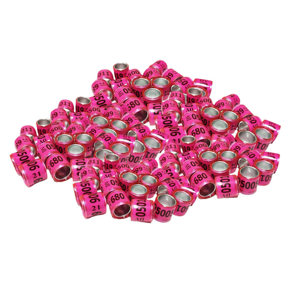 Set of 400 2021 Aluminium Dove Racing Pigeon Leg Rings Bands 8mm Multicolor