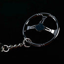 Racing Car Steering Wheel Shape Key Chain Ring Keyring Key Fob Decor Y3B1
