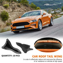 For Trunk Spoiler Wing 10pcs Carbon Fiber Look Vortex Generators Diffuser Fins