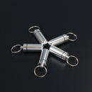 5 Pcs Waterproof Aluminum Pill Box Case Drug Container Holder Keyring  3C