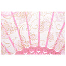 Ultra Pink Plastic Ribs Rose Print Dance Fold Hand Fan