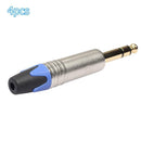 4pcs 6.35mm 6.5mm Jack Male Plug Stereo Connector Adapter for Microphone