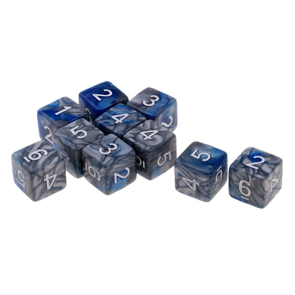 30 Pieces Creative Double Color D6 16mm Dice Role Playing Game for DND