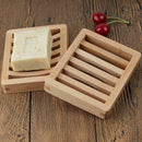 2X Soap Holder Wooden Storage Support Container Box Bathroom Bathroom