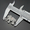1X Fashion Personality Elephant Women's Brooch Pin Rhinestone Covered Scarv
